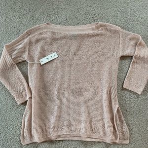 Blush side slit sweater